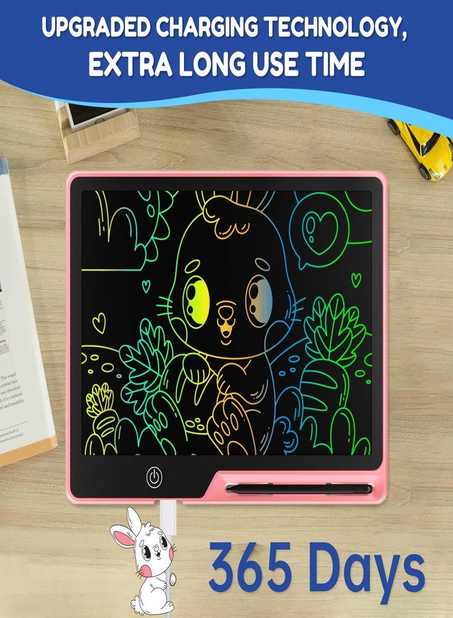 POPERFUN 2 Pack LCD Writing Tablet for Kids, 16 Inch Rechargeable Erasable Doodle Board Colorful Toddler Drawing Pads, Preschool Learning Toys Christmas Birthday Gift3 5 7Year Old Girls Pink and Blue - Image 3